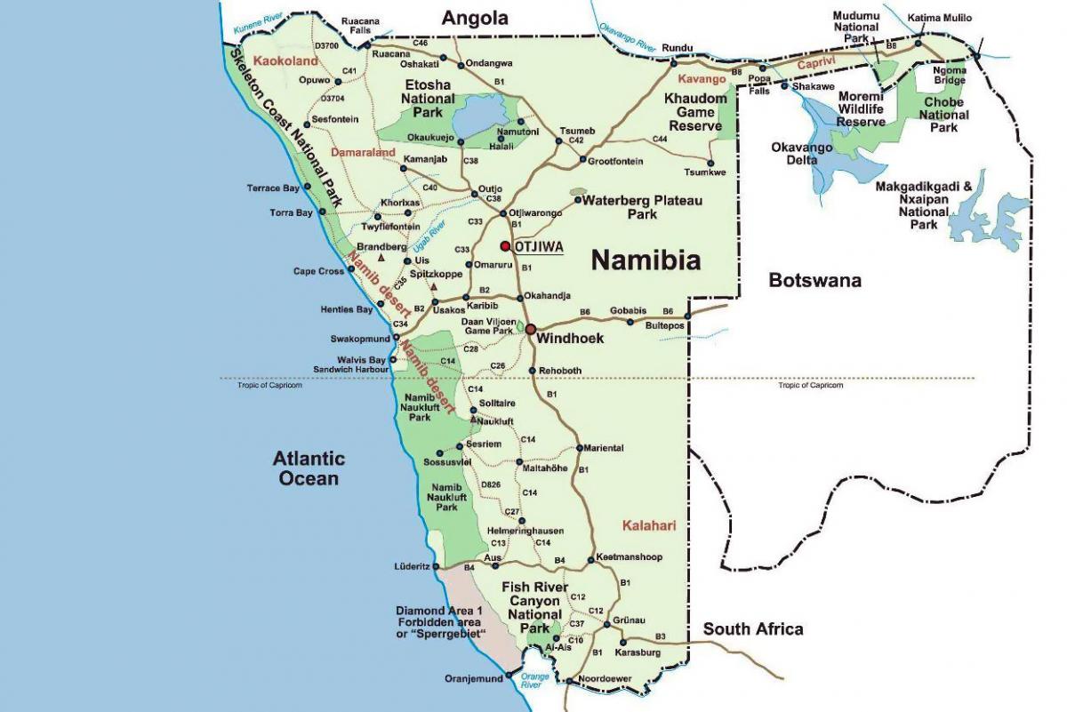 harta e Namibisë