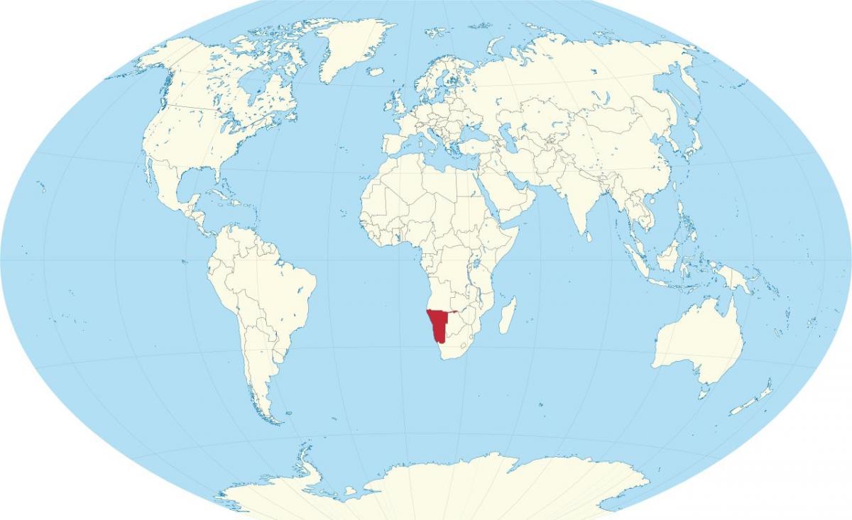 Namibia vendndodhjen në hartë të botës