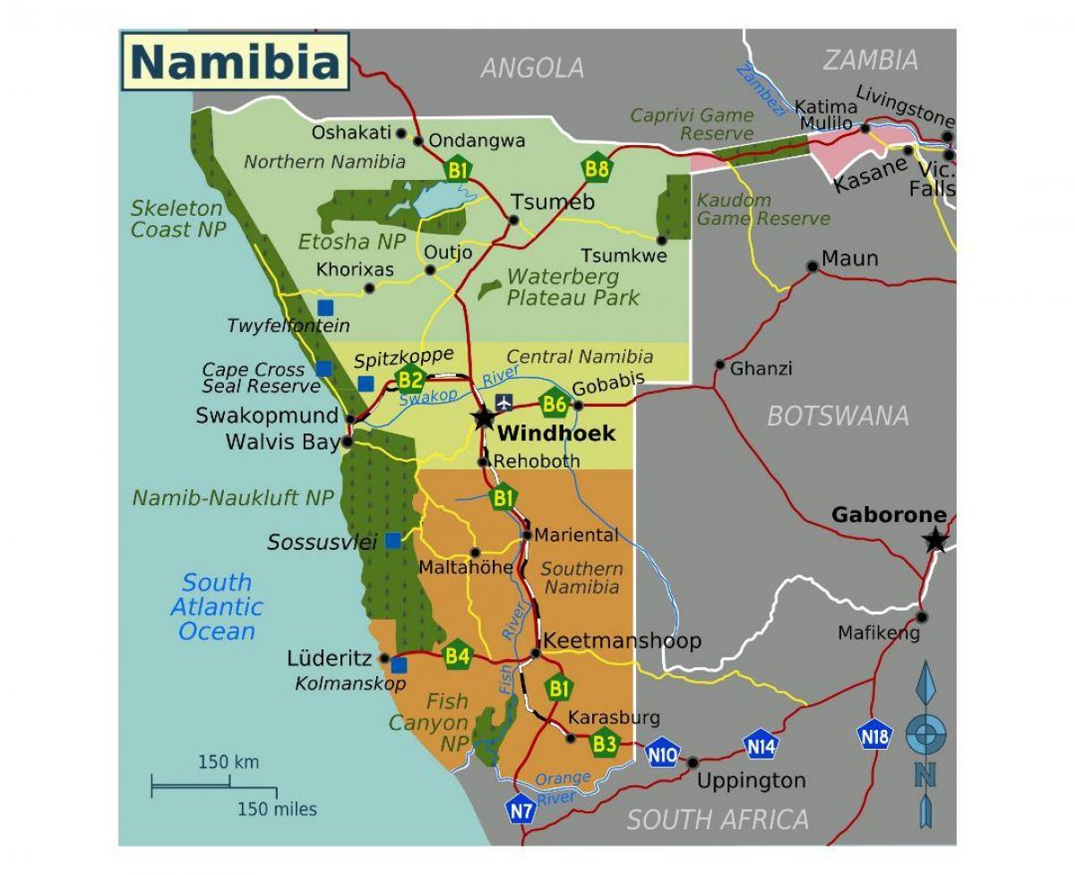 Harta e veriut të Namibisë 