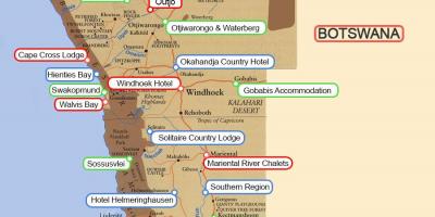 Kampe faqet e Namibisë hartë